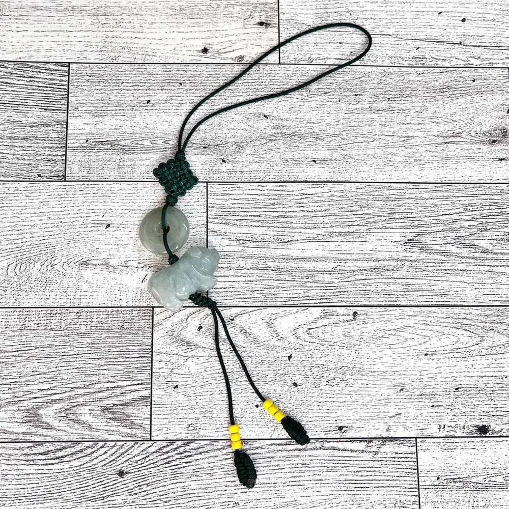 Lucky Pig Jade Hanging Ornament